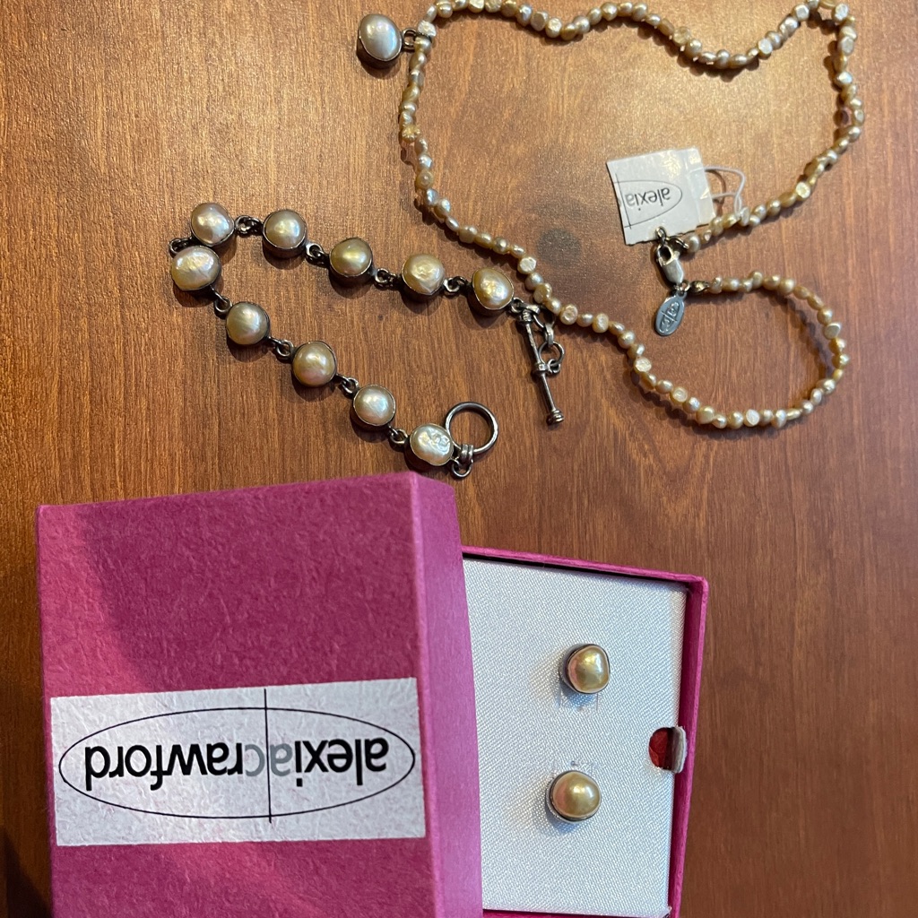 New Alexia Crawford Freshwater Pearl Jewelry Set